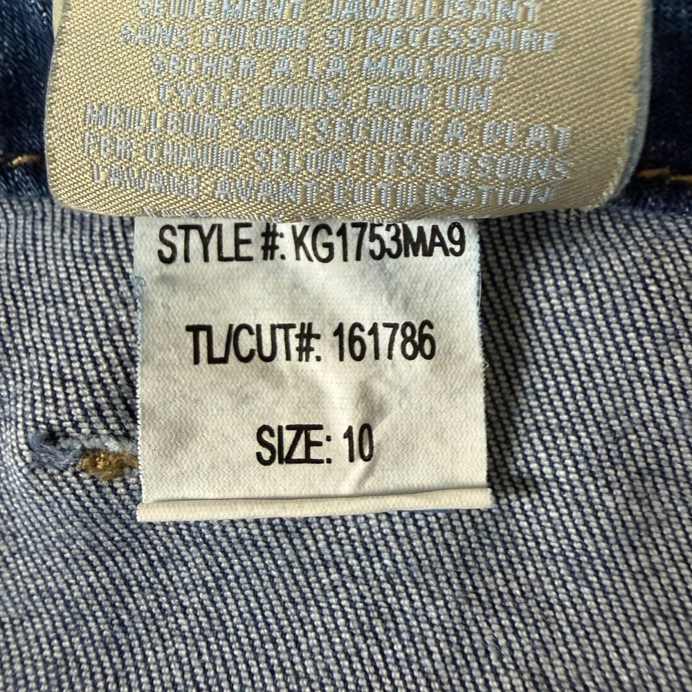 KUT from the Kloth Meg Wide Leg Jeans Womens 10 Blue High Rise Patch Pockets - Picture 6 of 15